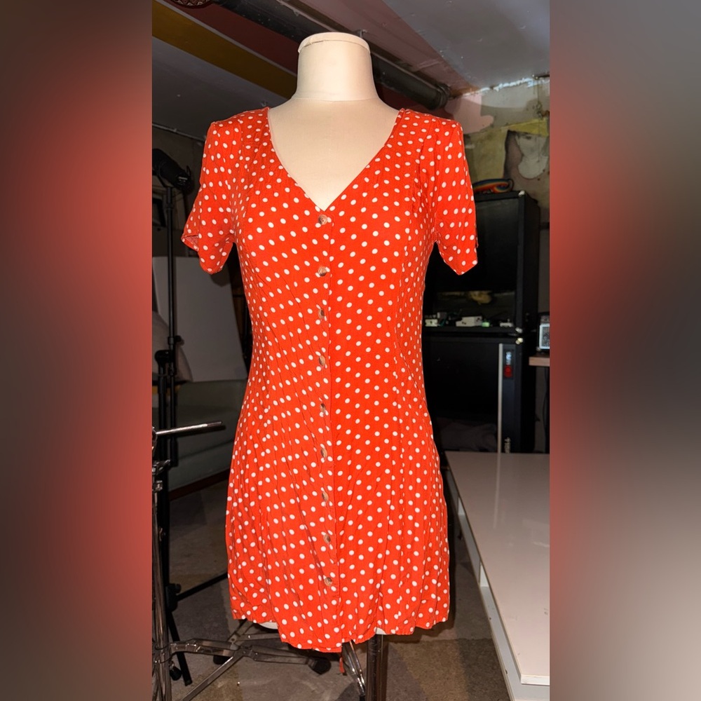 Orange Polka Dot Dress